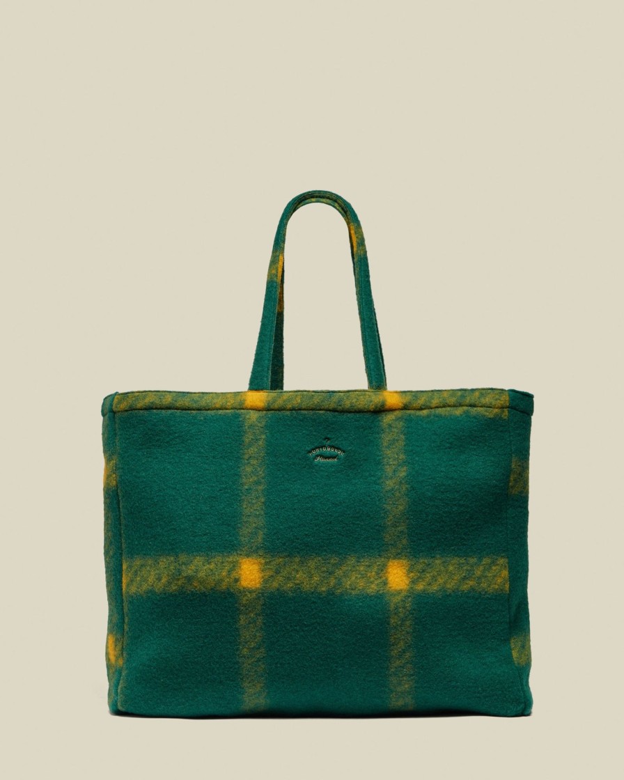 Zubehor Portuguese Flannel | Plaid Fleece Tote Big Bag Grun