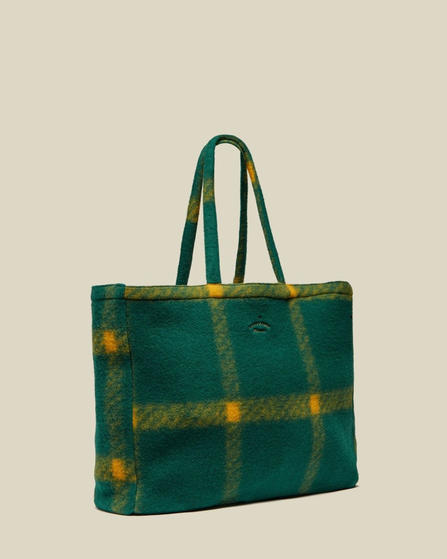 Zubehor Portuguese Flannel | Plaid Fleece Tote Big Bag Grun