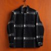 Kleidung Portuguese Flannel | Kariertes Fleece-Overshirt Schwarz