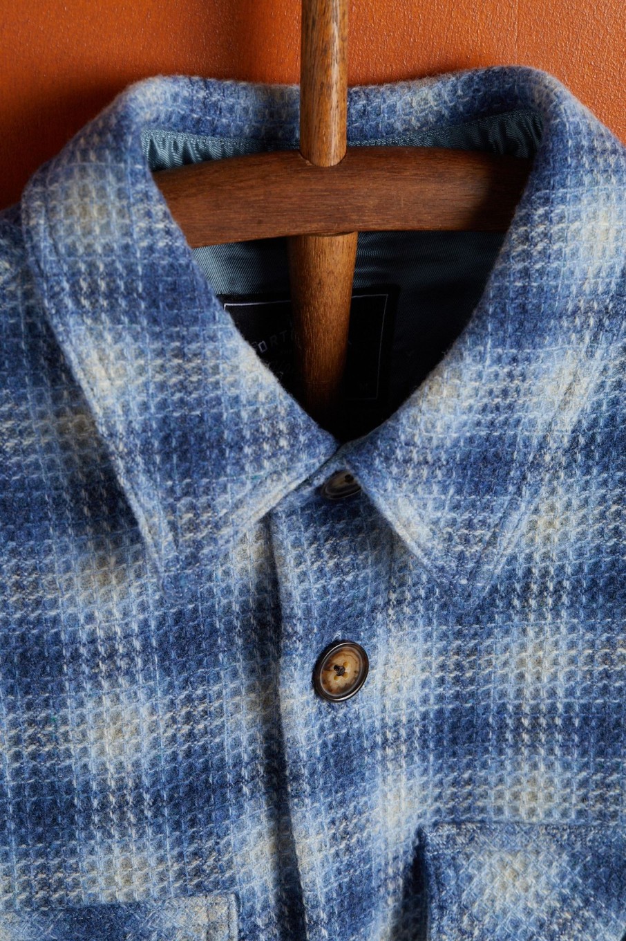 Kleidung Portuguese Flannel | Waffel-Overshirt Blau