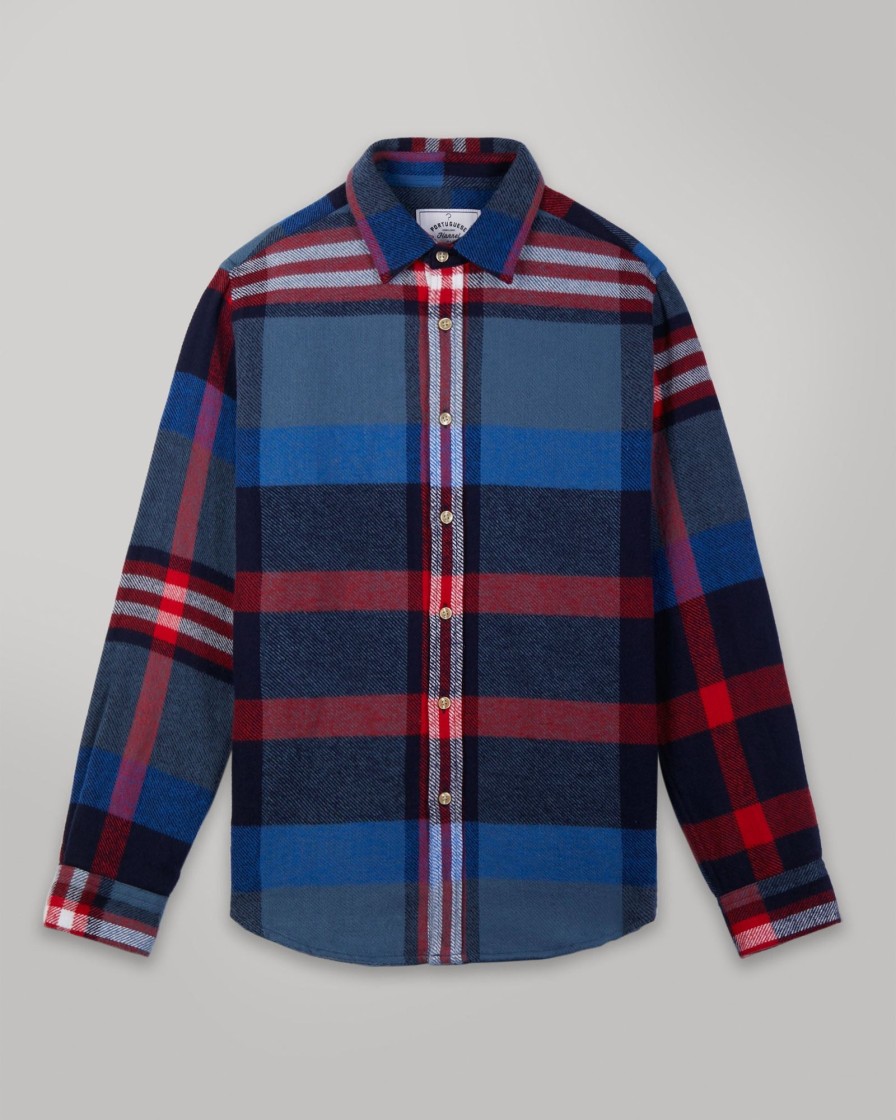 Kleidung Portuguese Flannel | Fehlausrichtungsprufung Rot/Blau