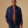 Kleidung Portuguese Flannel | Wollfeld-Overshirt Marineblau