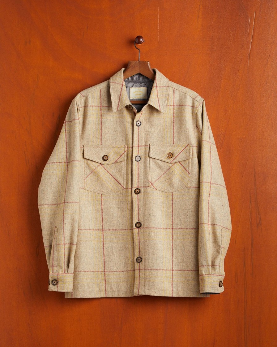 Kleidung Portuguese Flannel | Tess Overshirt Beige/Rot/Gelb