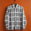 Kleidung Portuguese Flannel | Minimalistisches Karo-Overshirt Gebrochenes Weis