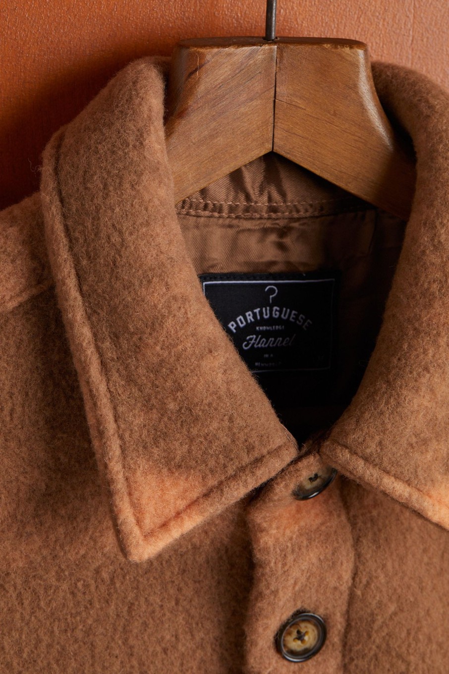 Kleidung Portuguese Flannel | Kariertes Fleece-Overshirt Latte