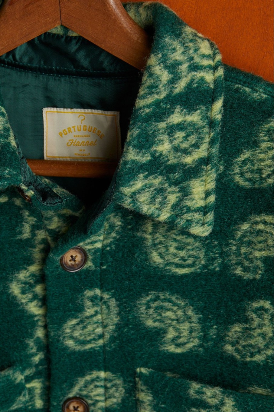 Kleidung Portuguese Flannel | Abstraktes Paisley-Overshirt Grun